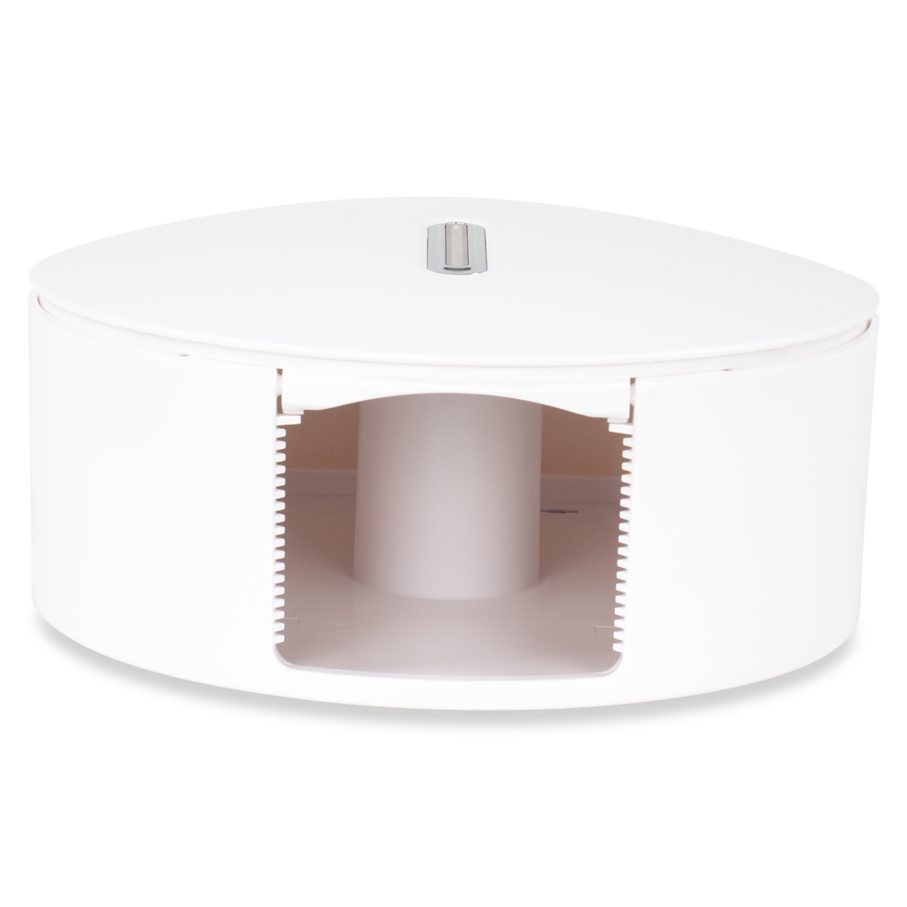XO2® White Jumbo Commercial Toilet Roll Dispenser - Single Roll Capacity