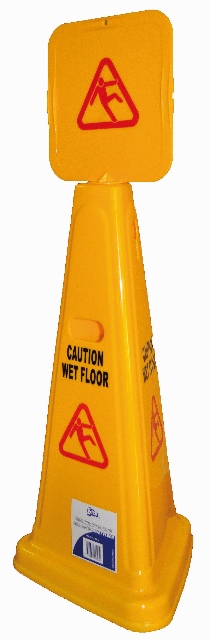 Cone Safety Sign &quot;Caution Wet Floor&quot;
