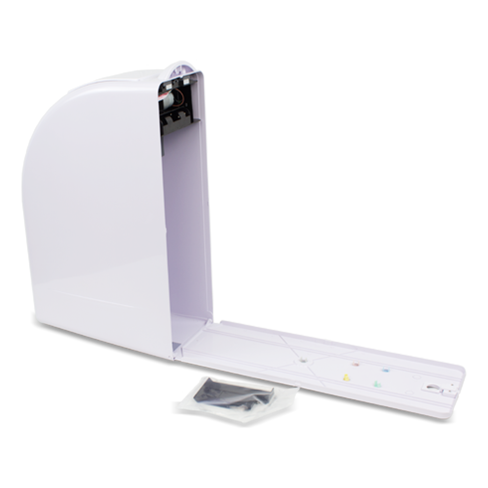 XO2® Touch Free Sanitary Hygiene Disposal Bin - Automatic - Open Back Side View