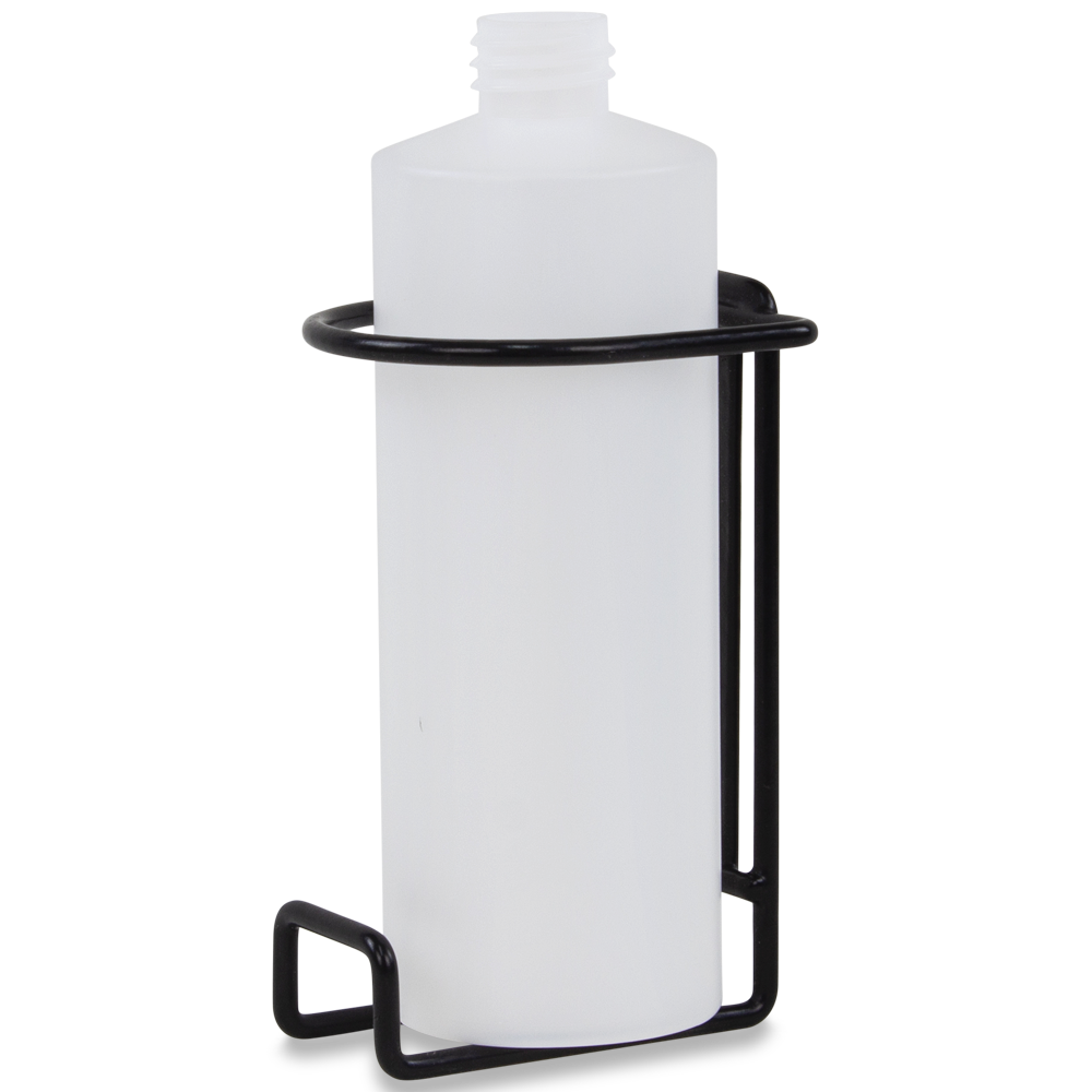 Wall Rack for 1 x 500ml Bottle - Black Plastic Coated Wire