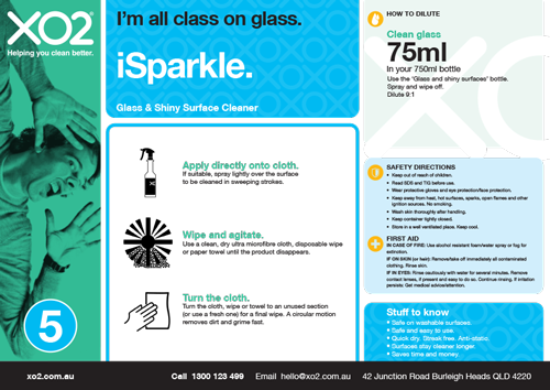 iSparkle - Super Concentrated Glass, Window, Mirror & Chrome Cleaner