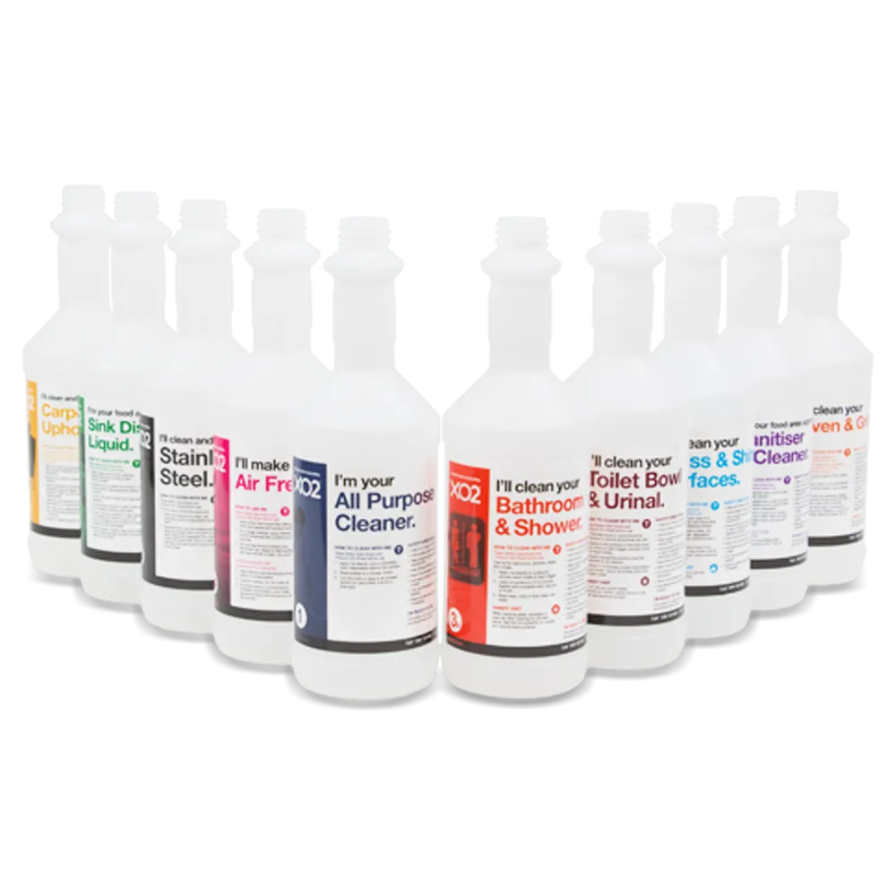 750ml Toilet & Urinal Cleaner Labelled Empty Bottle by XO2