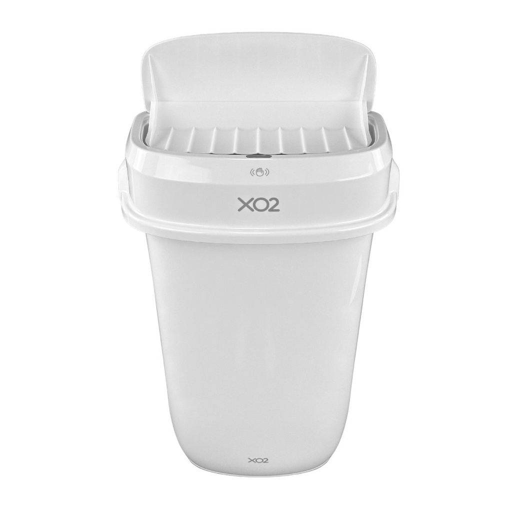 XO2® Feminine Hygiene Sanitary Bin - Automatic Touch-Free Opening, Freestanding & Wall-Mountable