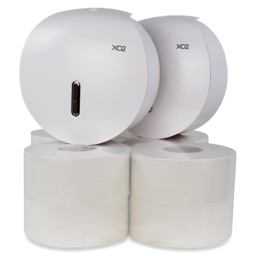 XO2® Jumbo Toilet Roll Dispenser Starter Kit
