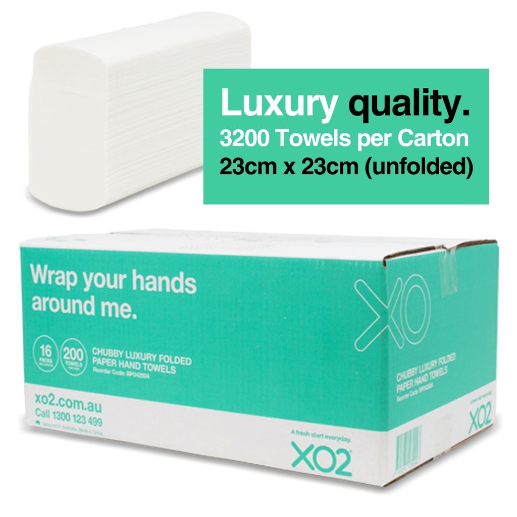 XO2® Chubby Luxury Folded Paper Hand Towels