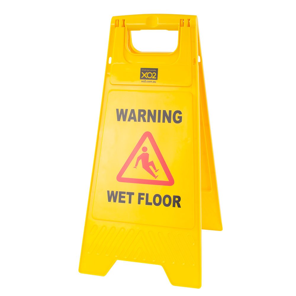 XO2® A-Frame Safety Sign - Plastic, 'Warning Wet Floor'