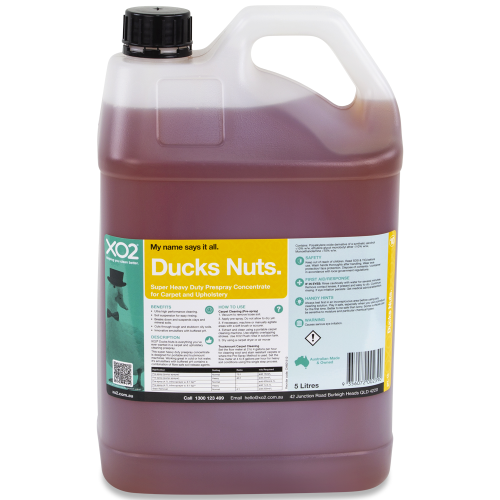 XO2® Ducks Nuts - High Performance Prespray Concentrate for Carpet and Upholstery