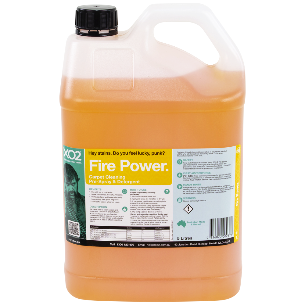 Fire Power - Professional Carpet Cleaning Pre-Spray & Detergent Concentrate