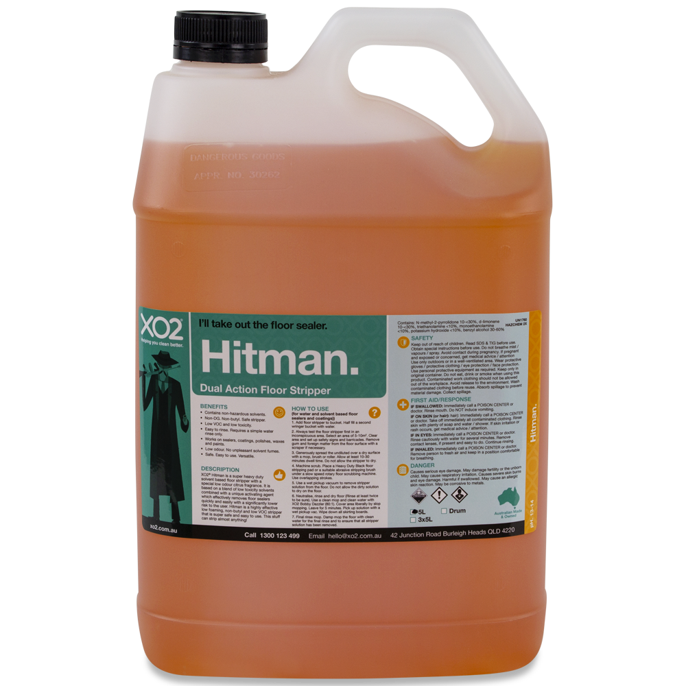 Hitman - Heavy Duty Solvent Based Floor Stripper for Solvent-Based Sealer Removal