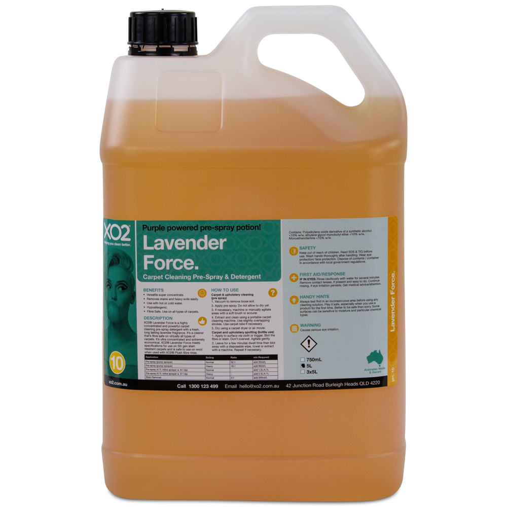 XO2® Lavender Force - Carpet Cleaning Pre-Spray &amp; Detergent Concentrate