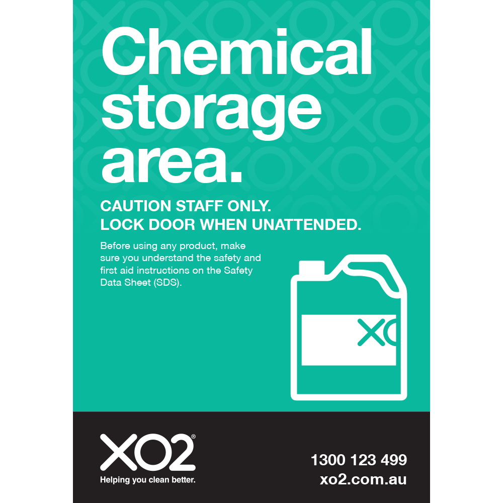 XO2® 'Chemical Storage Area' Safety Sign - Splash Resistant
