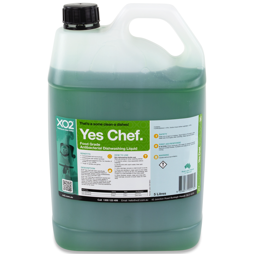 XO2® Yes Chef - Food Grade Antibacterial Dishwashing Liquid