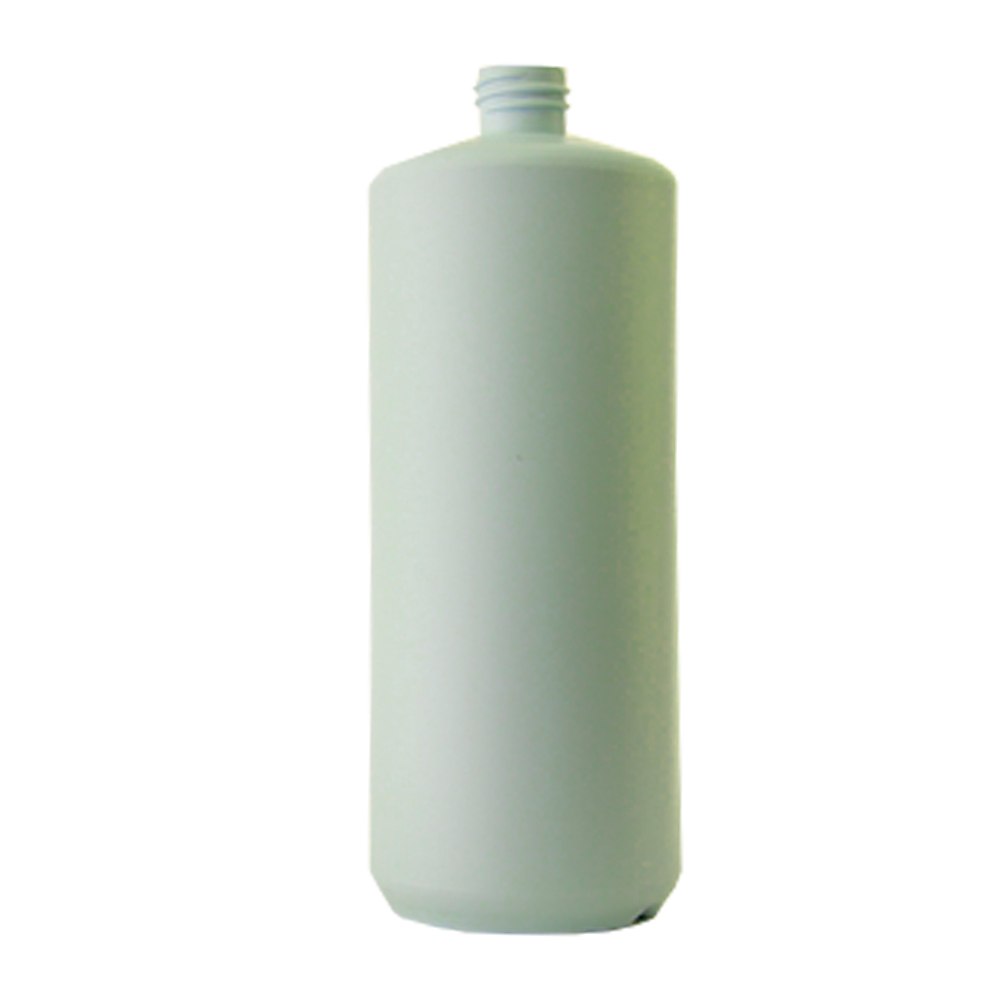 1L Aqua Plastic Infection Control Bottle - Straight Sided, No Neck, Empty, 28mm Screw Thread