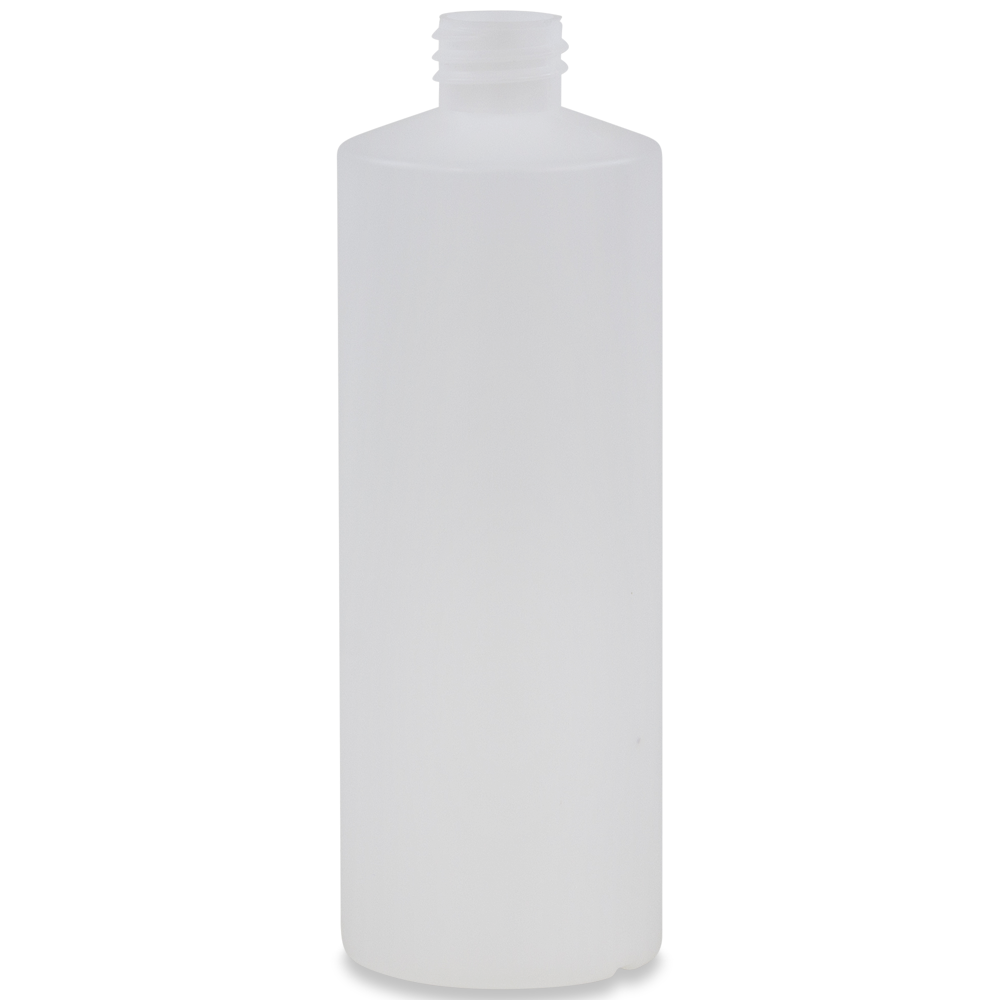 500ml Straight Sided Bottle - No Neck, Empty, Natural / Opaque, 28mm Screw Thread