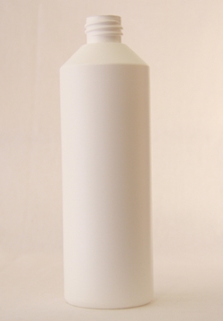 500ml Straight Sided Bottle - No Neck, Empty, White, 28mm Screw Thread