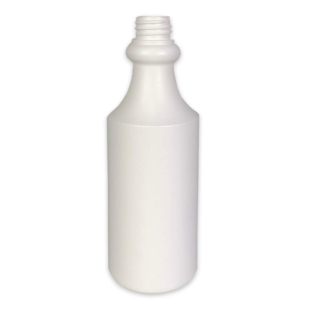 500ml Straight Sided Bottle - Short Neck, Empty, White, 28mm Screw Thread