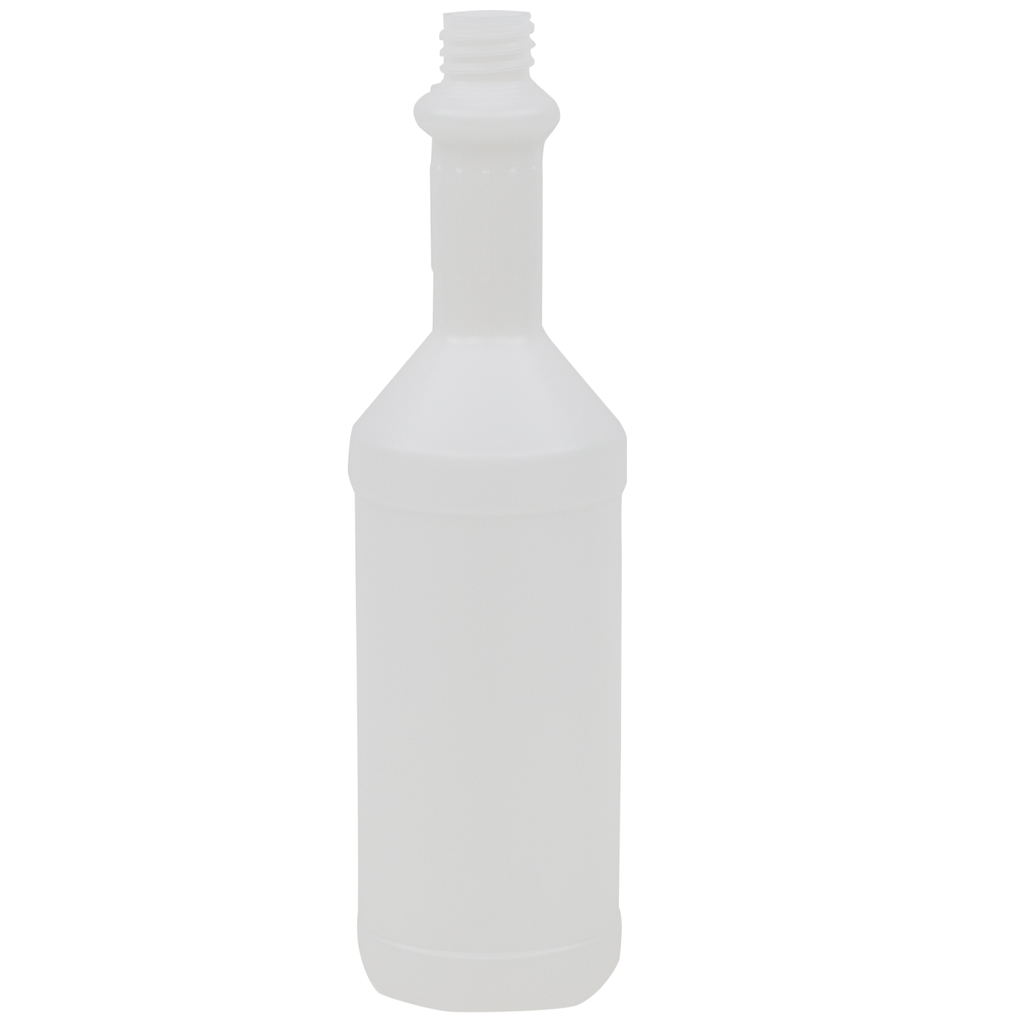 750ml Straight Sided Bottle - Long Neck (8cm), Empty, Natural / Opaque, 28mm Screw Thread