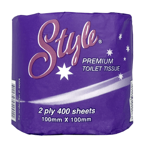 ABC Style 2ply 400 Sheet Toilet Paper Rolls - Individually Wrapped