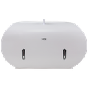 XO2® White Double Jumbo Commercial Toilet Roll Dispenser - 2 Roll Capacity