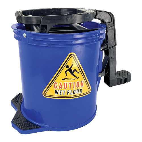 XO2® 'Mop It Good' 15L Plastic Wringer Mop Bucket