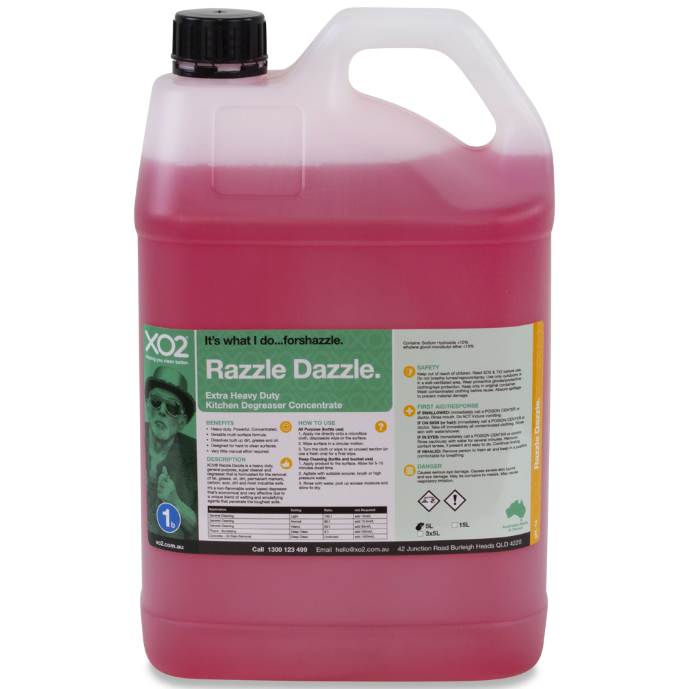 XO2® Razzle Dazzle - Extra Heavy Duty Kitchen Degreaser Concentrate