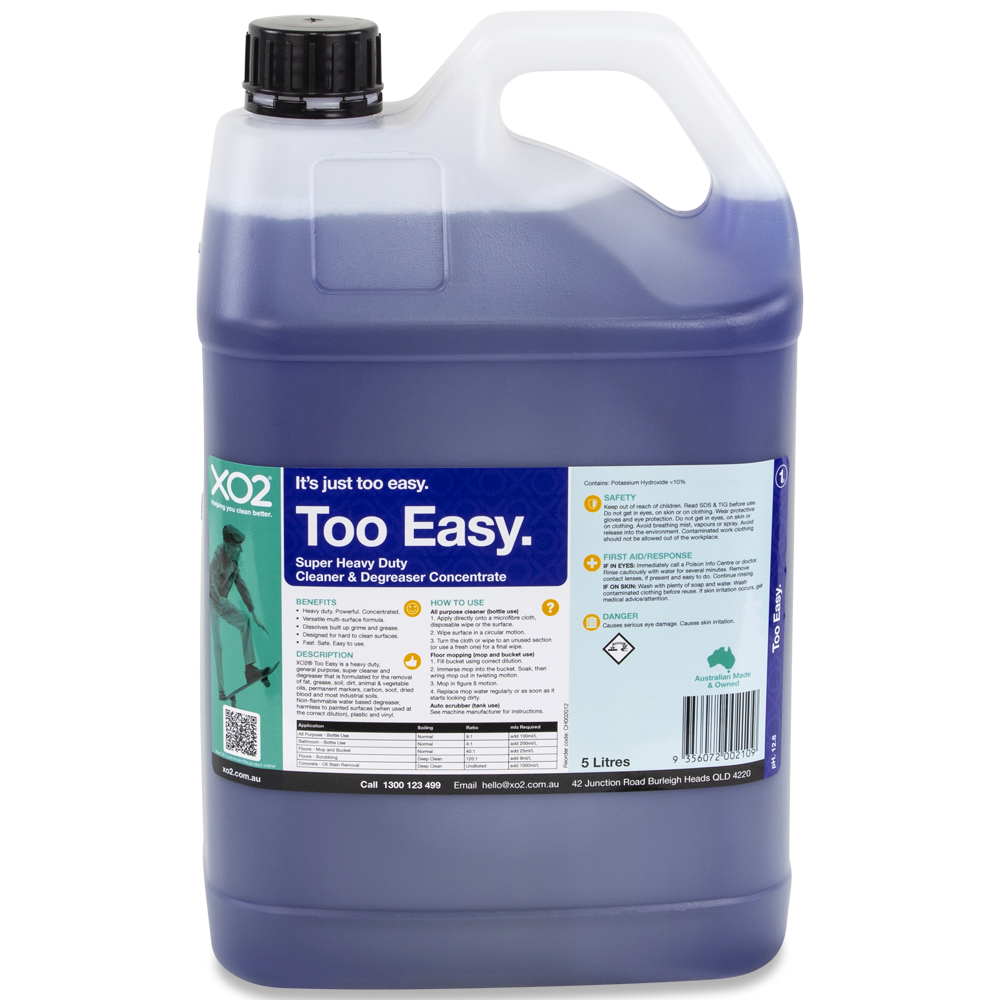 XO2® Too Easy - Super Heavy Duty Cleaner &amp; Degreaser Concentrate