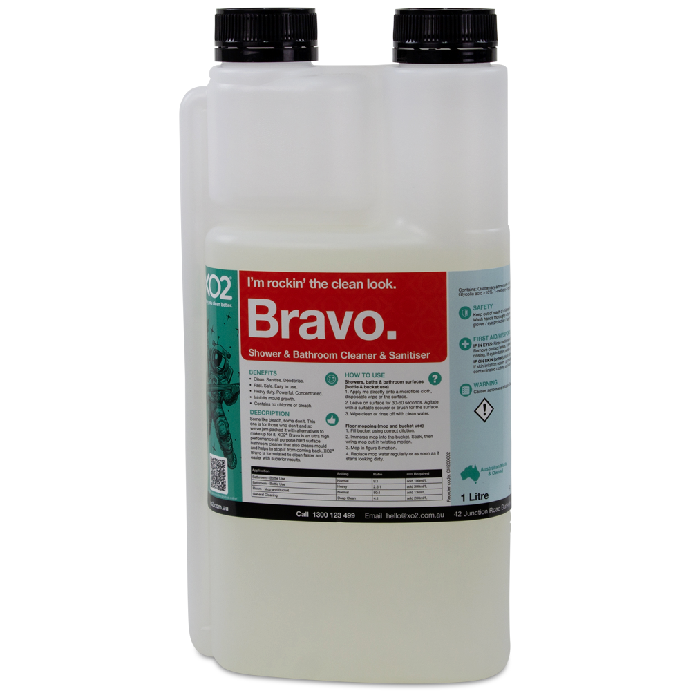 Bravo - Eco Friendly Professional Shower & Bathroom Cleaner Concentrate - Bleach Free