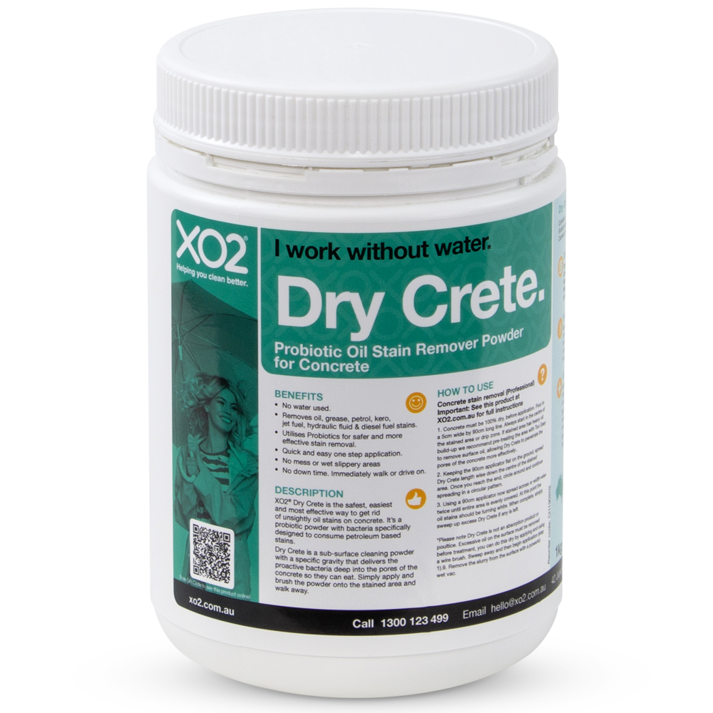 Dry Crete - Waterless Probiotic Oil Stain Remover & Cleaner for Concrete