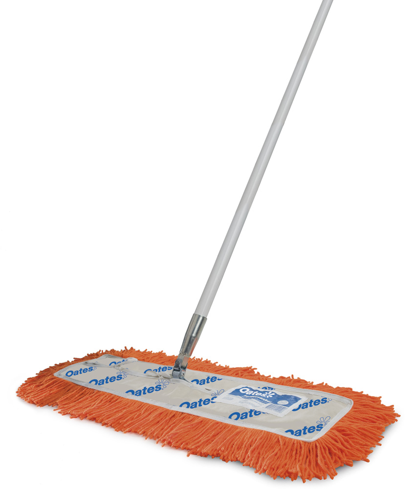 Modacrylic Dust Control Mop - Complete With Orange Fringe, Swivel Frame & Heavy Duty Handle