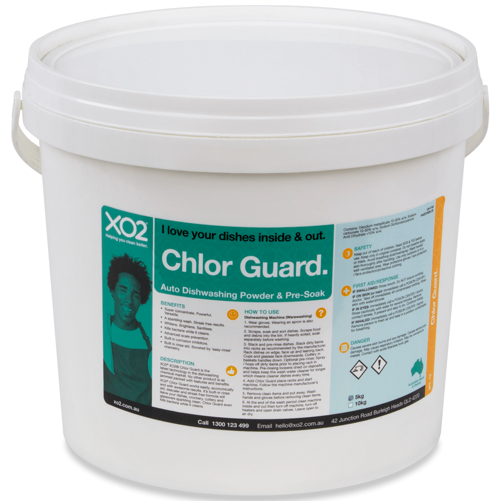 XO2® Chlor Guard - Auto Dishwashing Powder &amp; Pre-Soak