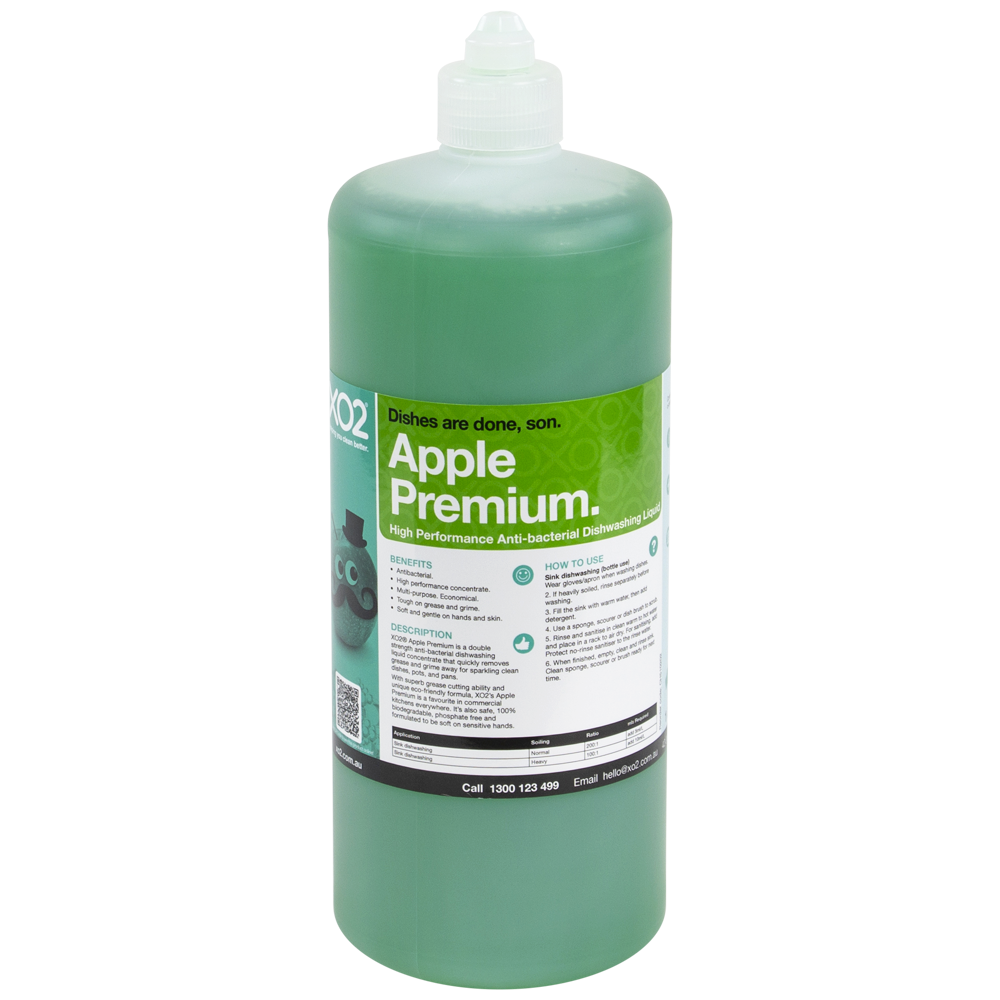 XO2® Apple Premium - High Performance Antibacterial Dishwashing Liquid