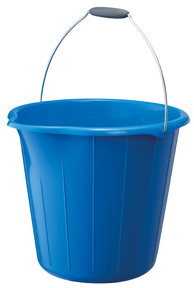 12L Duraclean Super Bucket With Handle - Plastic, Round, Pouring Lip