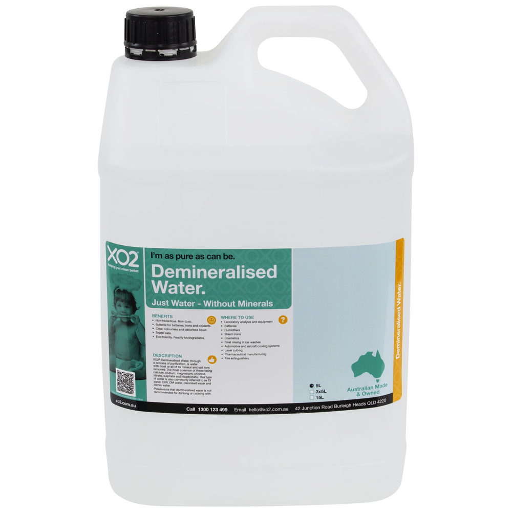 XO2® Demineralised Water - Just Water Without Minerals