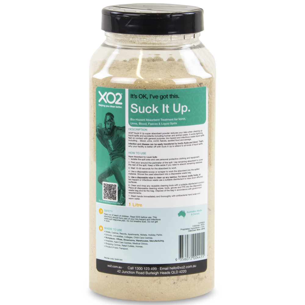 Suck It Up - Bio-Hazard Absorbent Treatment for Vomit, Urine, Blood, Faeces & Liquid Spills