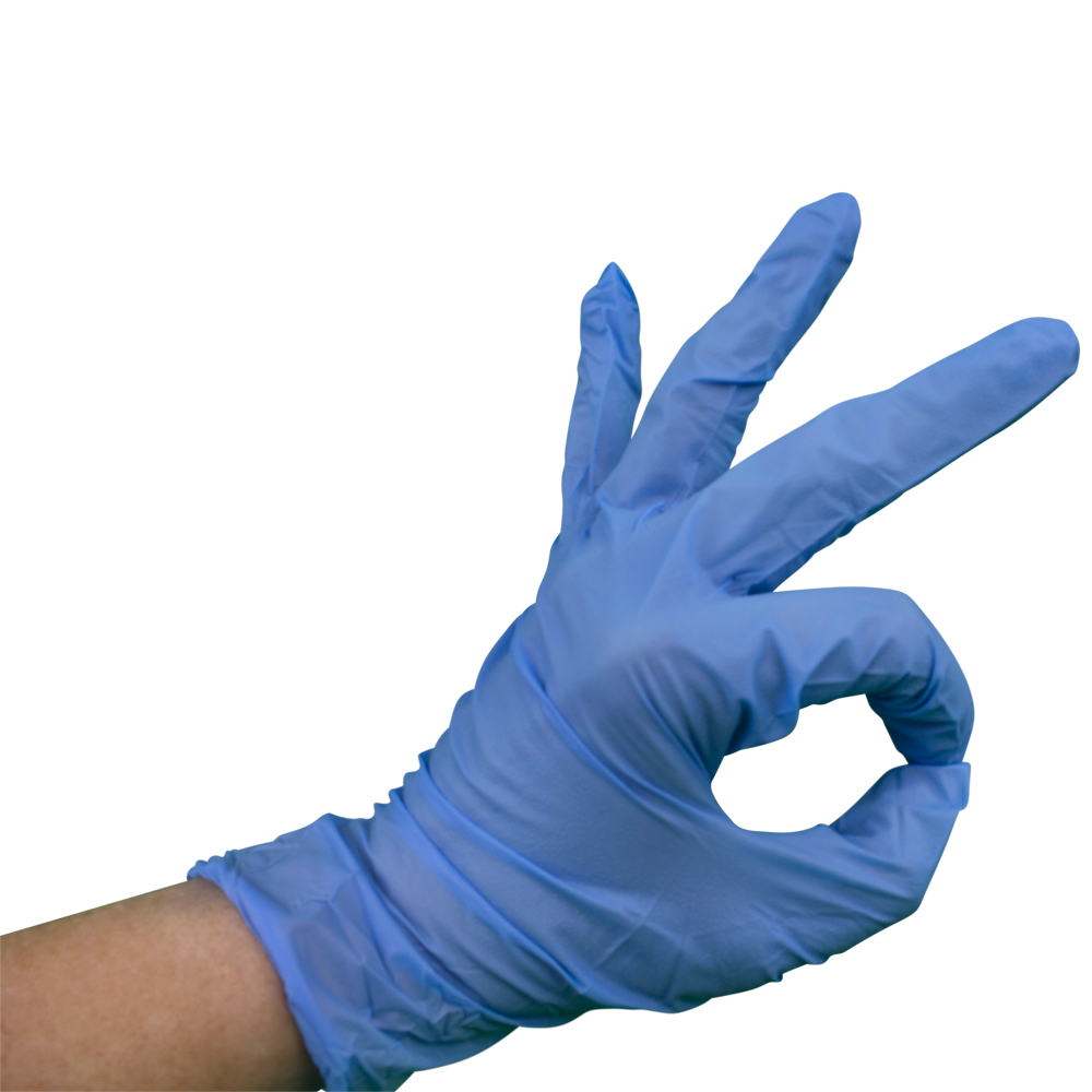 Blue Nitrile Gloves - Powder Free, Disposable