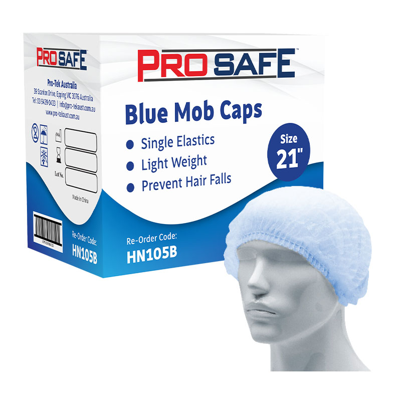 Disposable Beret Mob Caps - 21 inch-53cm Crimped Style