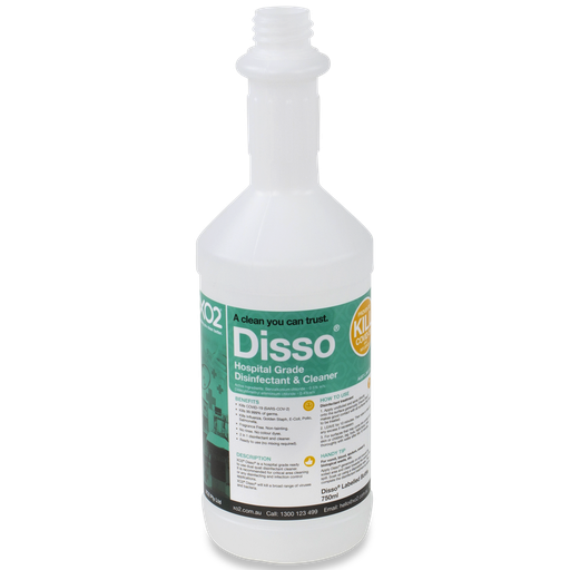 750ml Disso® Labelled Empty Bottle - Refillable & Recyclable (Lids & triggers not included)