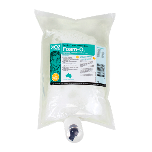 XO2® 'Foam-O' Foaming Hand, Hair &amp; Body Wash Refill with Aloe Vera Fragrance - Antibacterial