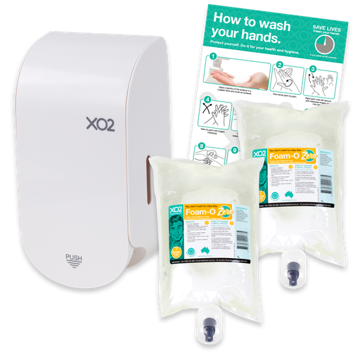 XO2® 'Foam-O Zero' Hand, Hair &amp; All Over Body Wash Starter Kit - Manual Push Foam
