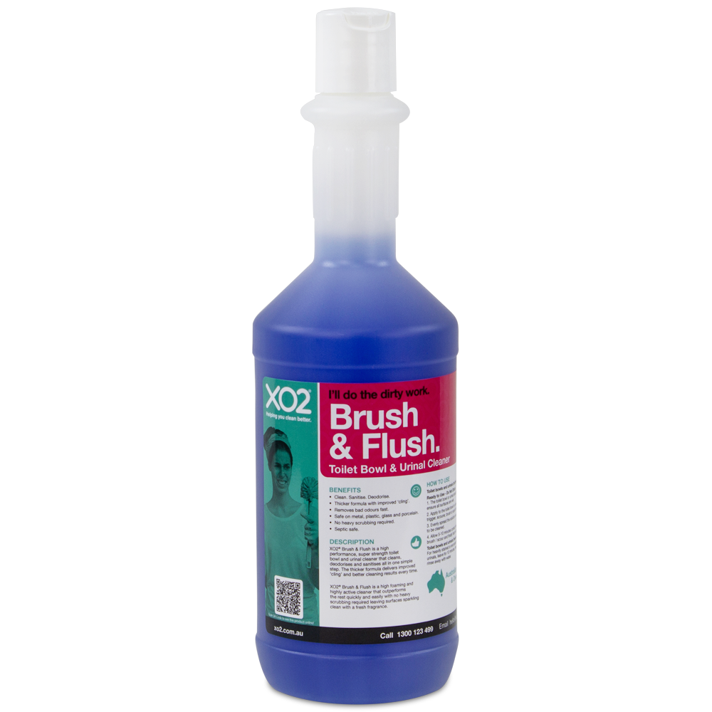 Brush & Flush - Toilet Bowl & Urinal Cleaner & Stain Remover