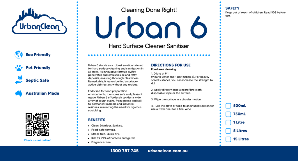 Urban 6 - Hard Surface Cleaner Sanitiser