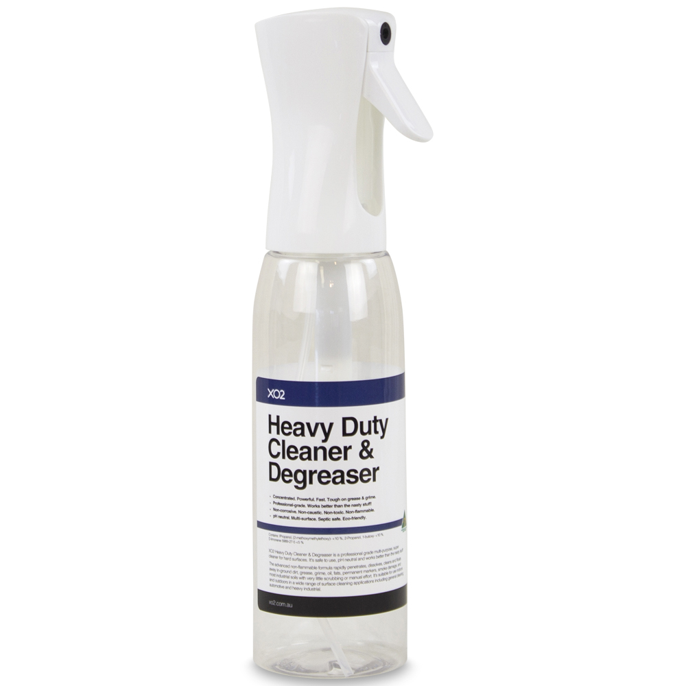 Heavy Duty Cleaner & Degreaser Continuous Atomiser Spray Bottle - 500ml, Refillable, Labelled, Comes Empty