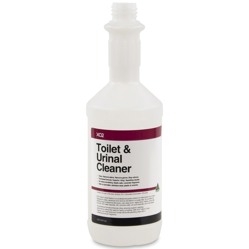 [AC002132] 750ml XO2® Toilet & Urinal Cleaner Labelled Empty Bottle - Refillable & Recyclable (Lids & triggers not included)