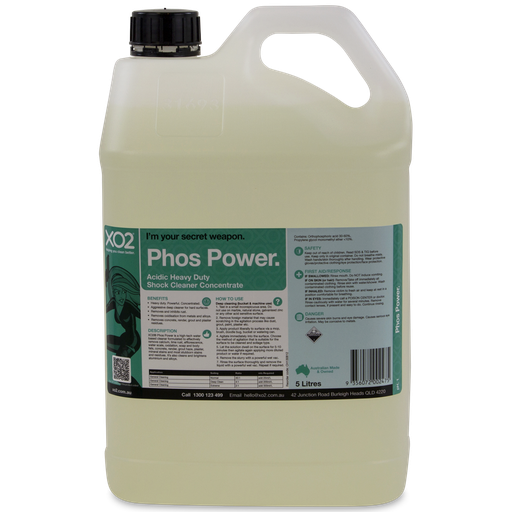 [CH130812] Phos Power - Phosphoric Acid Based Cleaner Concentrate for Concrete, Grout Haze, Calcium, Lime, Rust & Mineral Removal