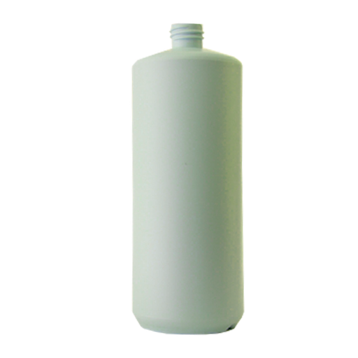 [AC005617] 1L Aqua Plastic Infection Control Bottle - Straight Sided, No Neck, Empty, 28mm Screw Thread
