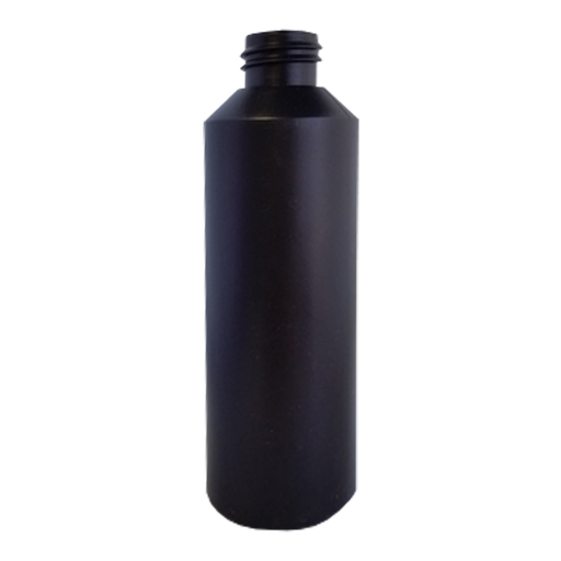 [28410] 500ml Straight Sided Bottle - No Neck, Empty, Black HDPE, 28mm Screw Thread