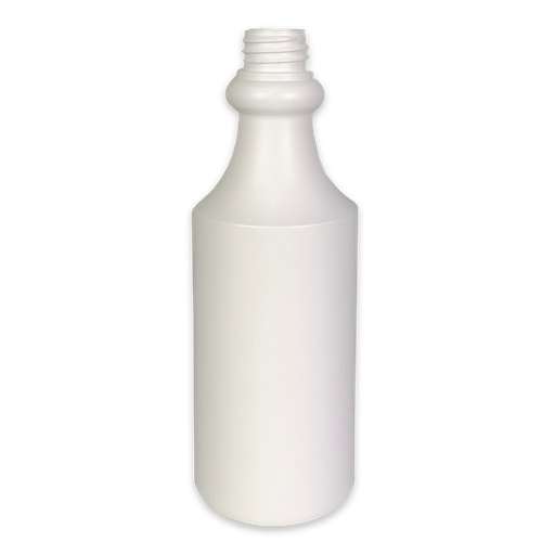 [AC001592] 500ml Straight Sided Bottle - Short Neck, Empty, White, 28mm Screw Thread