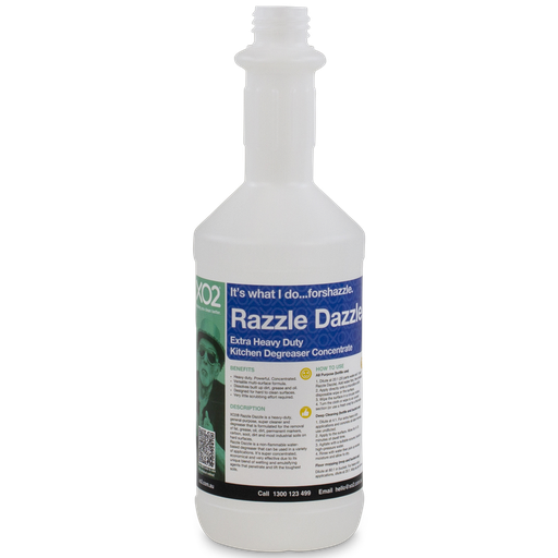 [AC002248] 750ml Razzle Dazzle Labelled Empty Bottle - Refillable & Recyclable (Trigger not included)