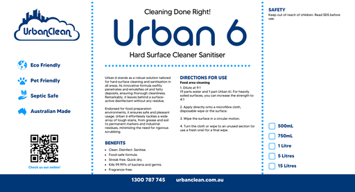 [UC-6] Urban 6 - Hard Surface Cleaner Sanitiser